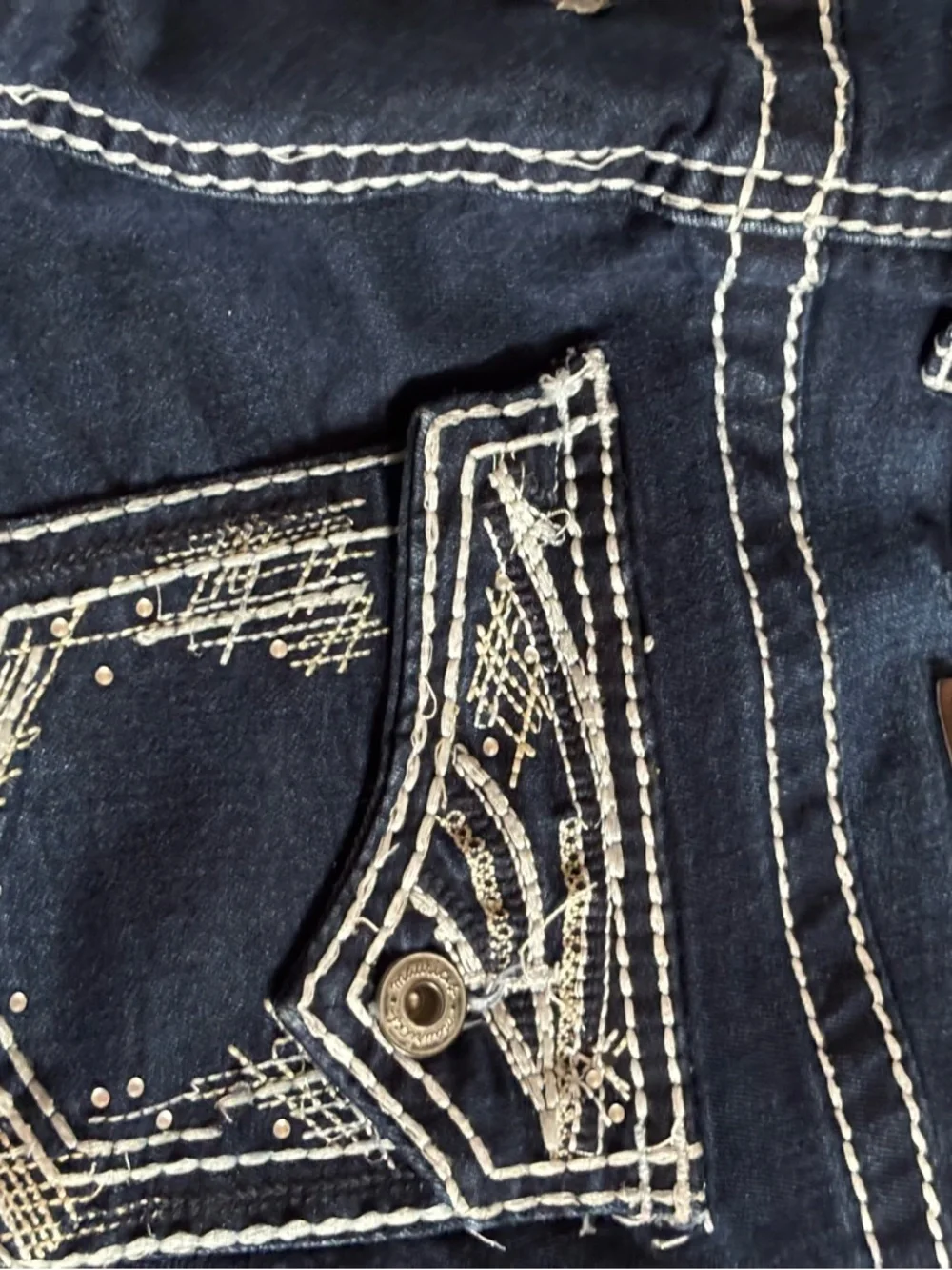 Maurices Dark Wash Bootcut Jeans with Embroidered Pockets - Picture 8 of 8